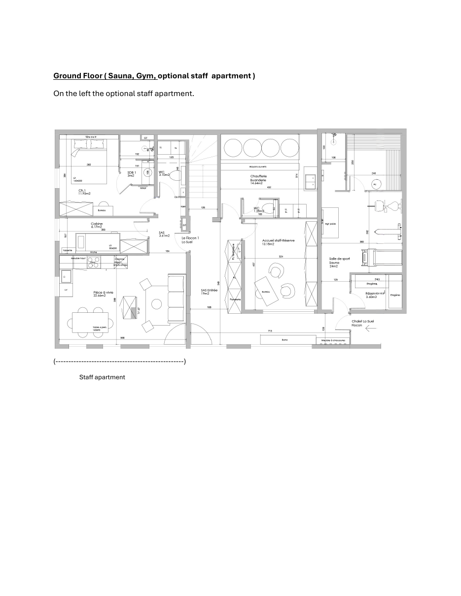 Chalet plan — Ground floor